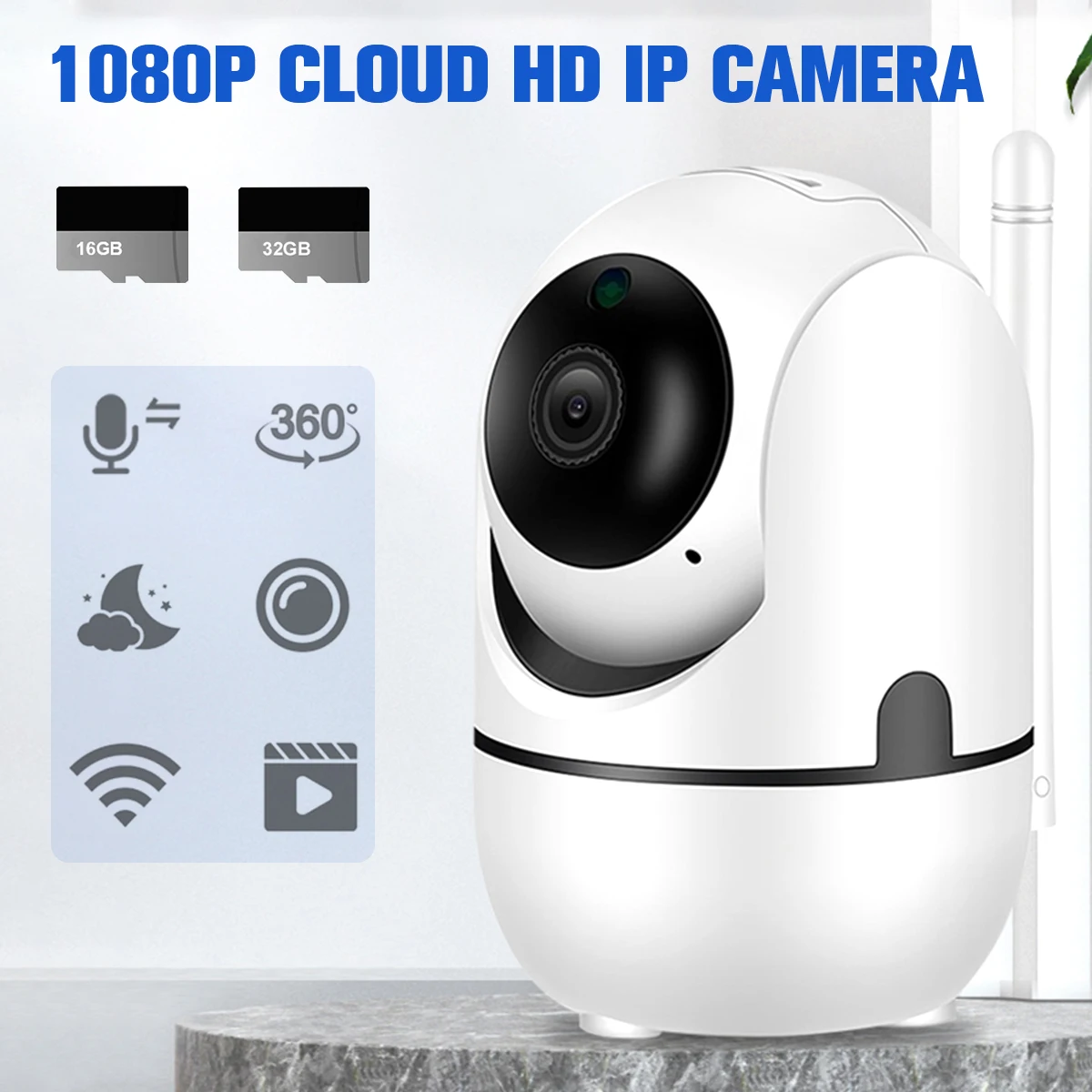 

IP-камера видеонаблюдения с поддержкой Wi-Fi, 1080p