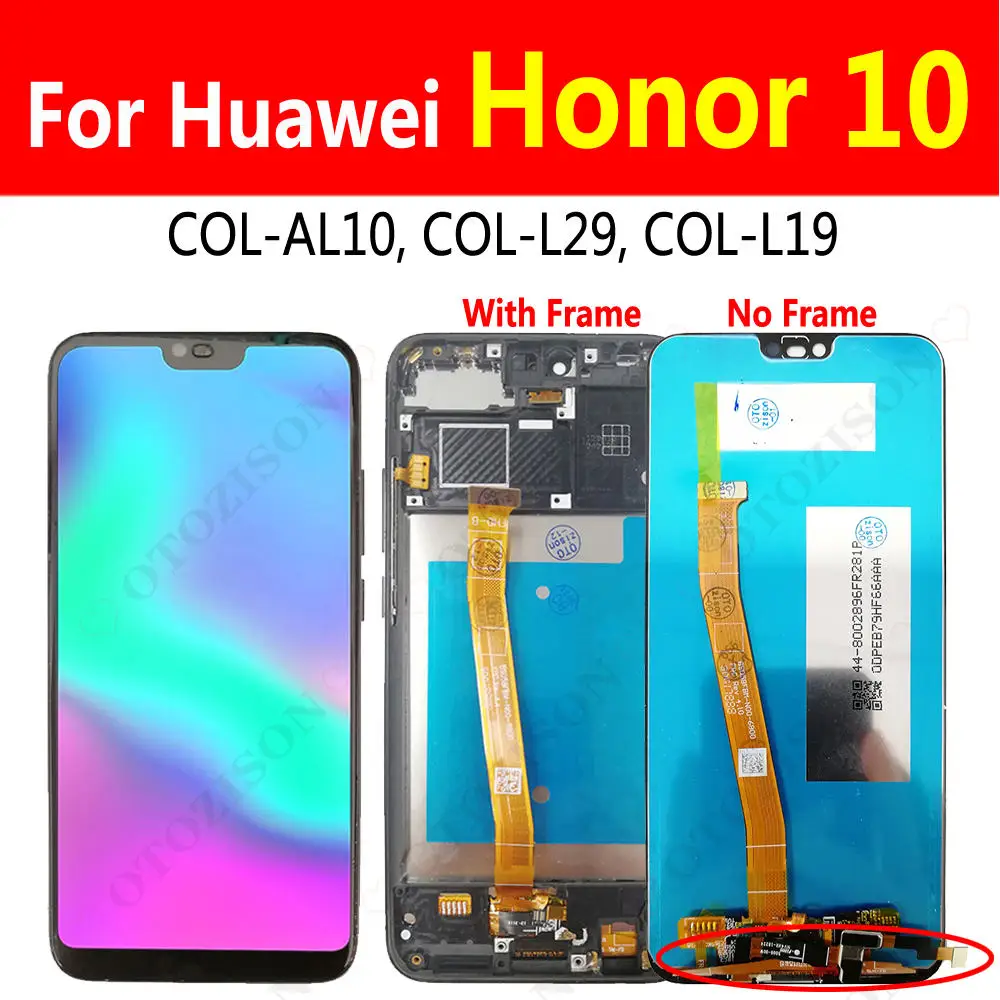 Женский Оригинальный ЖК-дисплей с рамкой для Huawei Honor 10, дисплей с сенсорным экраном и дигитайзером в сборе, honor10, ЖК-дисплей протестирован 5,84