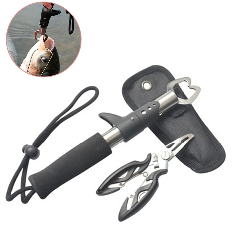 

Stainless Steel Fish Lip Gripper Fishing Tackle Set with Fish Grip Fishing Pliers Mini Pliers Glove Fishing Accessories Tools