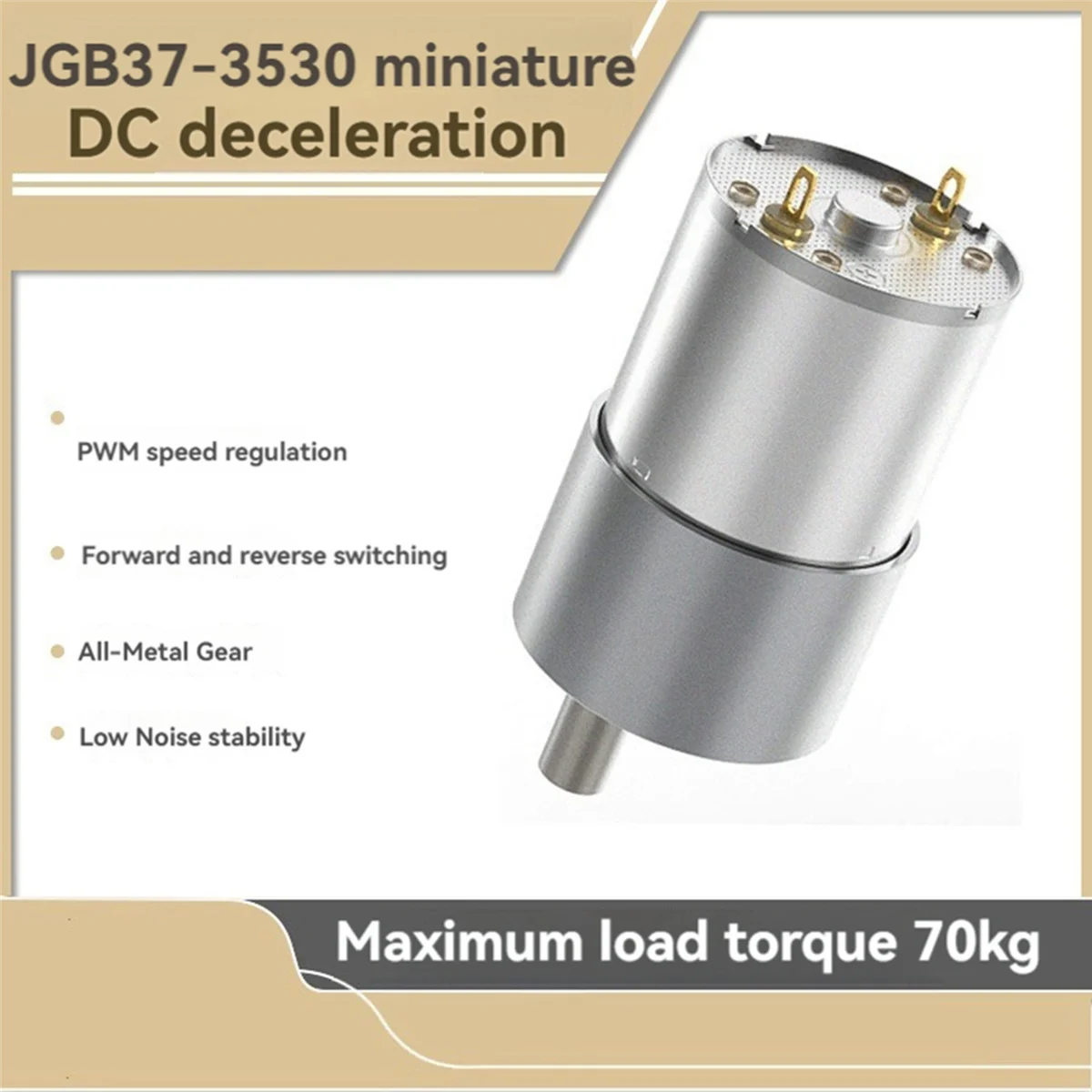 Фото FEDI-2X JGB37-3530 Двигатель постоянного тока 12 В Мини-редуктор постоянного тока Двигатель с высоким крутящим моментом Металлический двигатель для умного дома 107 об/мин №4