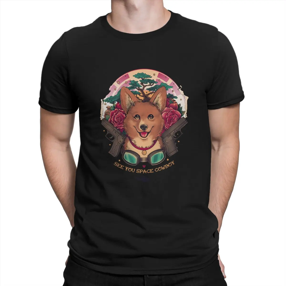 

Dog Unique TShirt Cowboy Bebop Spike Anime Casual T Shirt Hot Sale Stuff For Men Women