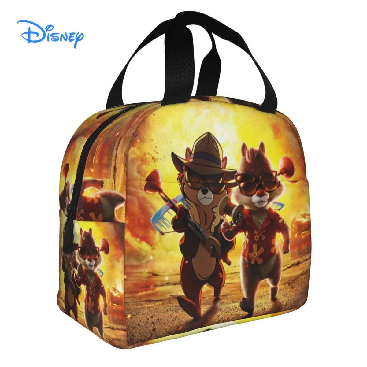 Disney Movie Chip n Dale Insulated Lunch Bag for School Kids Office Sac Lunch Portable Thermal Cooler Lunch Box Handbag Gift