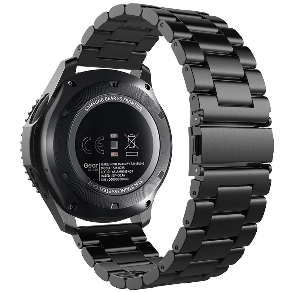 Ремешок из нержавеющей стали для Samsung Gear S3 Frontie браслет Galaxy Watch 46 мм металлический