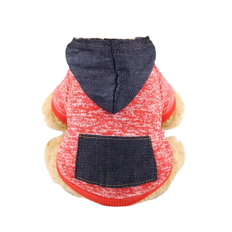 

Popular Autumn and winter denim pocket pet hoodie sweater pet clothes