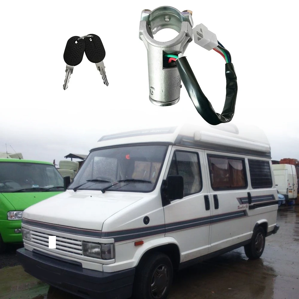 Замок зажигания 4479518 с 2 ключами для Fiat Panda Ducato Citroen C25 Peugeot J5 1981-1994