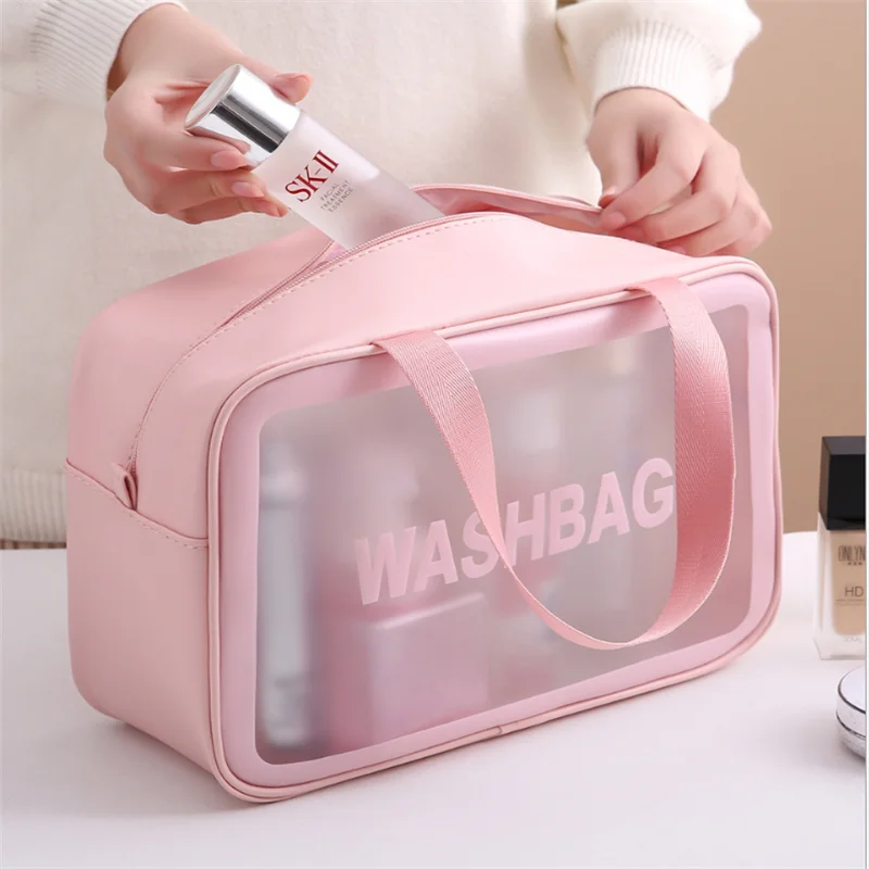 

Women Portable Travel Wash Bag Female Transparent Waterproof Makeup Storage Pouch Large Capacity Cosmetic Organizer Beauty Case