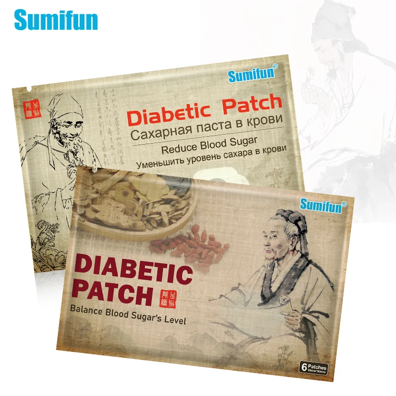 

6Pcs Sumifun Diabetic Patch Chinese Herbal Sticker Treat Stabilizes High Blood Sugar Balance Lower Blood Glucose Care Plaster