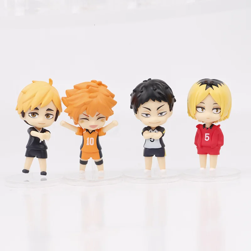 Фото Набор из 8 фигурок аниме Haikyuu в Q-версии: Хината Шойо, Тобио Кагеяма, Дайчи Савамура. Коллекционные ПВХ-фигурки, игрушки, подарки. №4