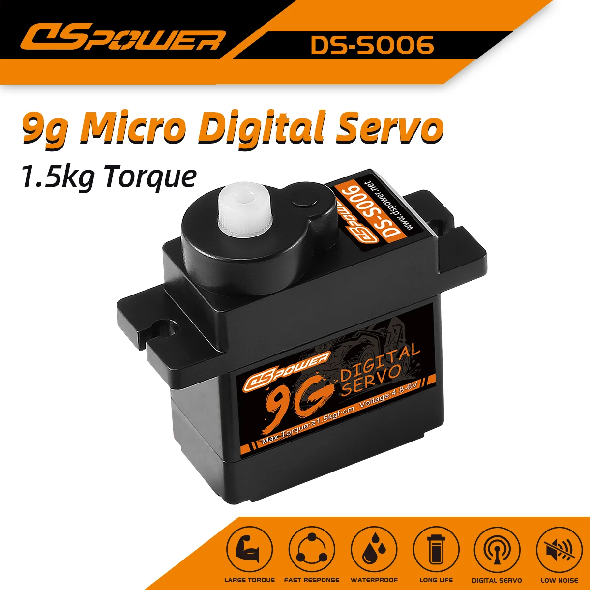 

DSpower 9g Mini Micro Servo coreless Motor for 450 Helicoper SCX24 RC Car WLtoys Mini Q Airplane fixwing Robot BK