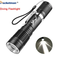 professional diving flashlight underwater dive lamp waterproof flashlights scuba diving flashlight dive torch submarine lights
