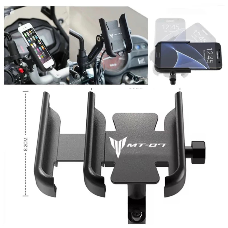 Фото Держатель для мобильного телефона и GPS-навигатора на руль мотоцикла для YAMAHA MT07 MT-07 FZ07 FZ MT 07 2015-2023 2024 2025 №1