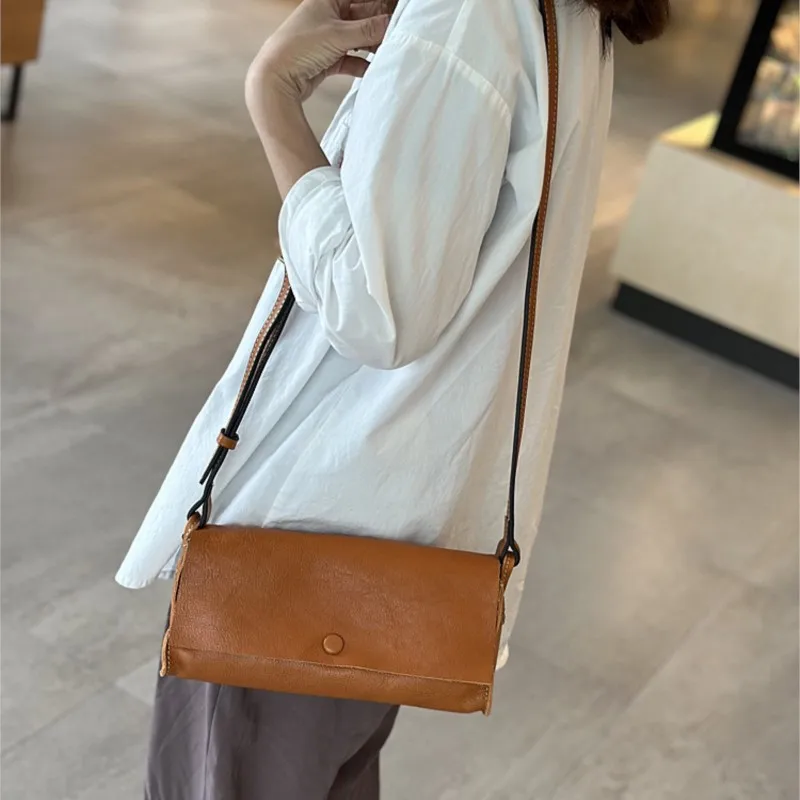 Женская сумка через плечо из воловьей кожи