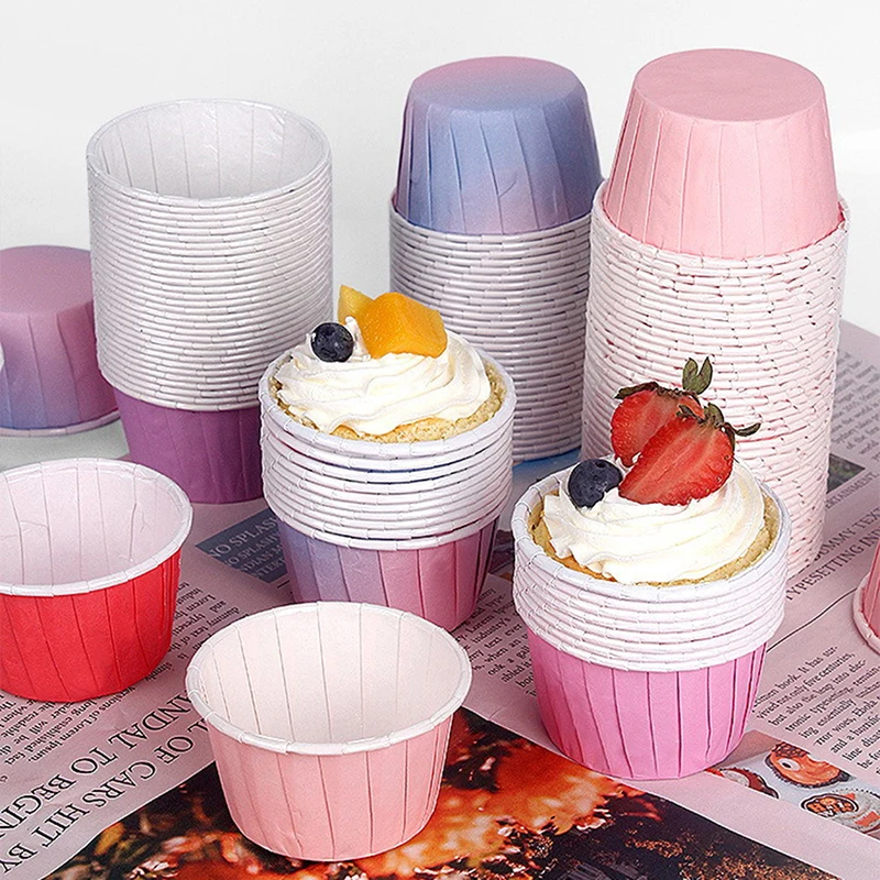 

50 Pcs Large Muffin Cupcake Liner Cake Wrappers Baking Cup Tray Case Cake Paper Cups Pastry Tools Party Supplies