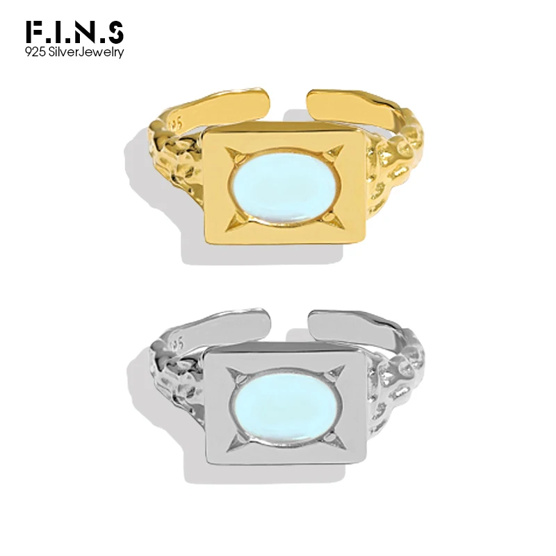 

Женское Открытое кольцо из серебра 925 пробы с квадратным камнем