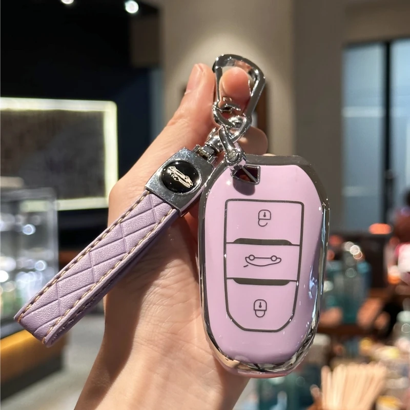 

Чехол Для Автомобильного Ключа Из Искусственной Кожи Для Peugeot 2008, 3008, 5008, 308, 508, Opel Grandland X, Mokka, Corsa