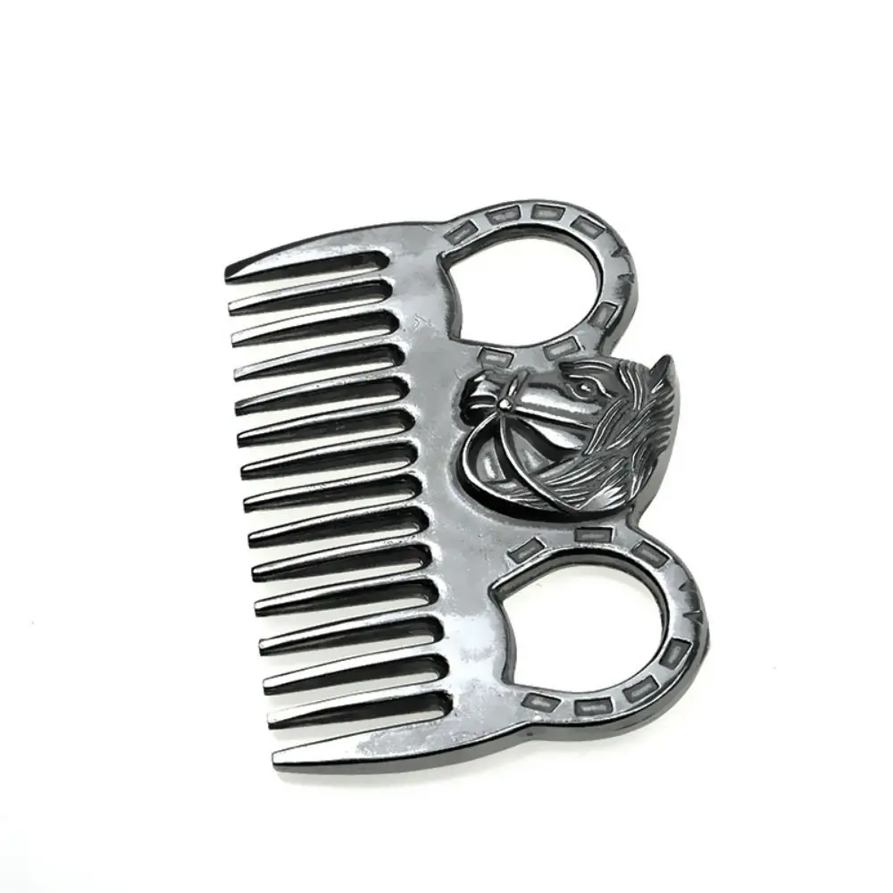 Прочная Расческа для груминга лошадей портативная Легкая металлическая