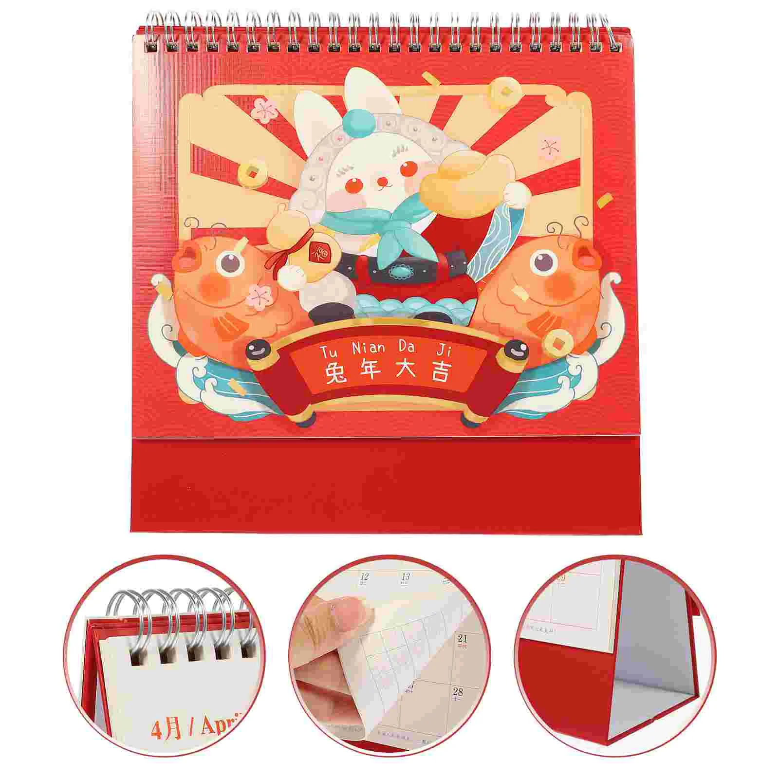 

Календарь для рабочего стола, календарь на год кролика, офисный декор, календарь на стол 2023, календарь на рабочий стол 2023