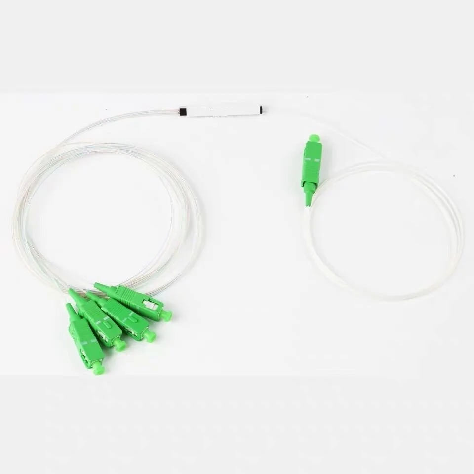 

New 10Pcs/Pack SC APC PLC 1X4 Splitter Fiber Optical FTTH PLC Splitter with 1X4 Planar Waveguide Type Optical Splitter