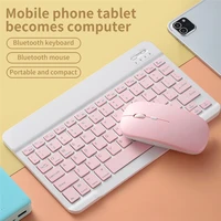 10 inch wireless bluetooth keyboard and mouse for ipad phone tablet laptop rechargeable mini keyboard mouse for samsung xiaomi