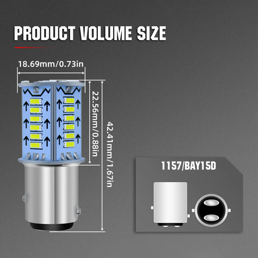 

Car LED Brake Light Direct Replacement Car Accessories DC 12V Rear Brake Sequential Brake Strobe 1 Pcs 1157 LED