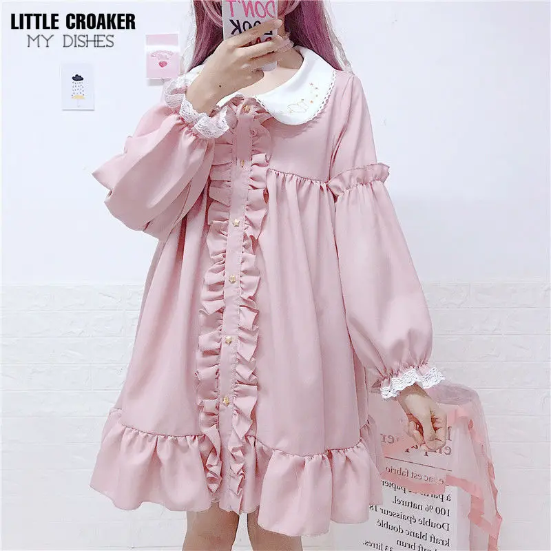 

Женское кружевное платье в японском стиле Harajuku Ulzzang