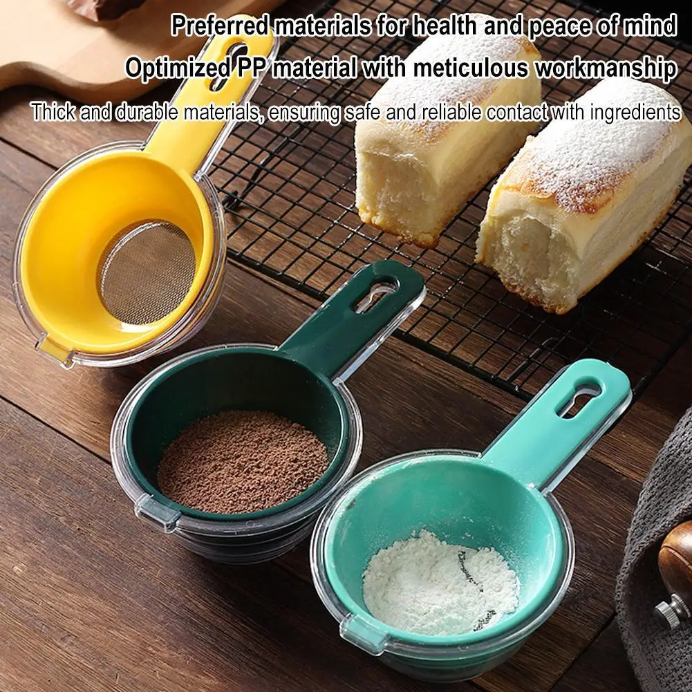 

2023 Flour Sifter Baking Mesh Sifter Household Hand-held Powder Kitchen Sugar Metering Tea Sifter Baking Filter Tools Sifte J2s5