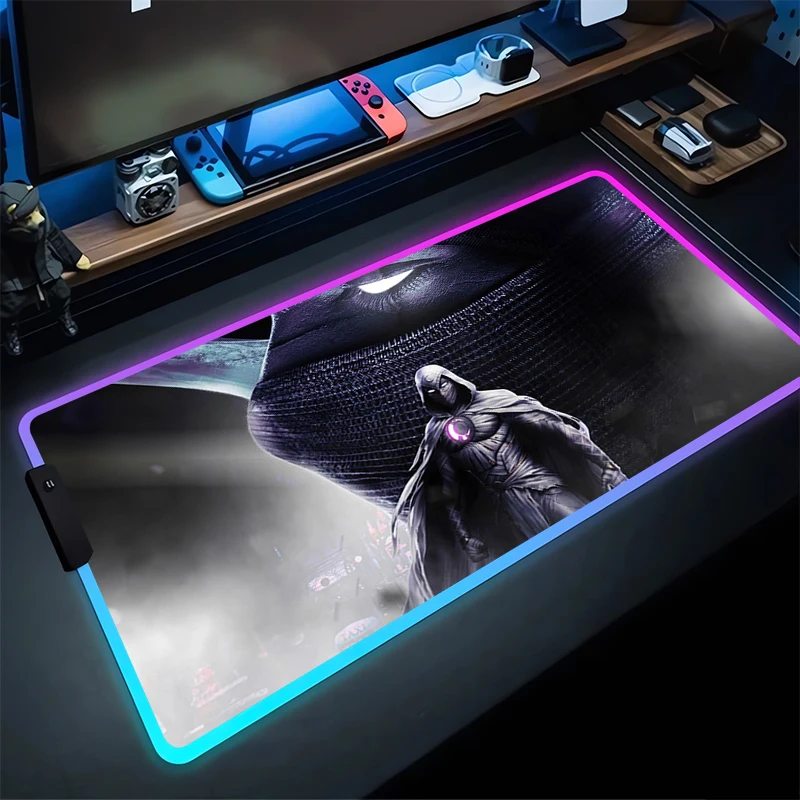 Большой игровой коврик для мыши RGB M-Moonlight ноутбука с подсветкой клавиатуры