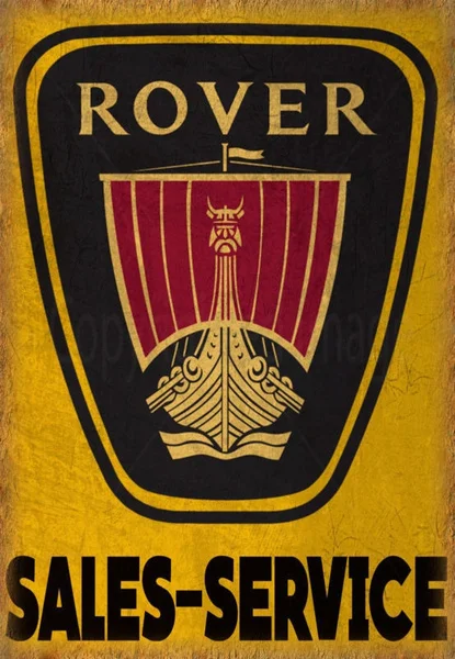 Служба продаж Rover рекламный плакат для гаража металлический оловянный |