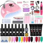 Набор для маникюра, УФ-Сушилка для ногтей, Гель-лак для ногтей, самоклеящаяся линия, набор для маникюра, электрическая дрель для ногтей