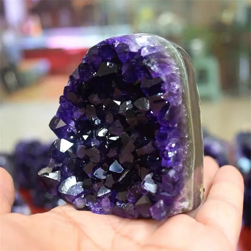 AA Natural Amethyst Geode Crystal Quartz Cluster Dream Specimen Energy Healing Thunder Egg Wholesale | Stones