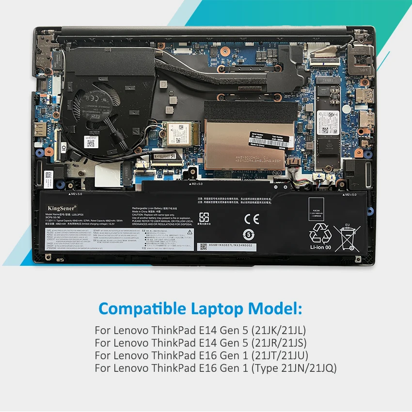 Аккумулятор KingSener L22L3PG5 для ноутбука Lenovo ThinkPad E14 G5 E16 Gen 1 L22B3PG5 L22C3PG5 L22D3PG5 L22M3PG5 11 52 в 4948