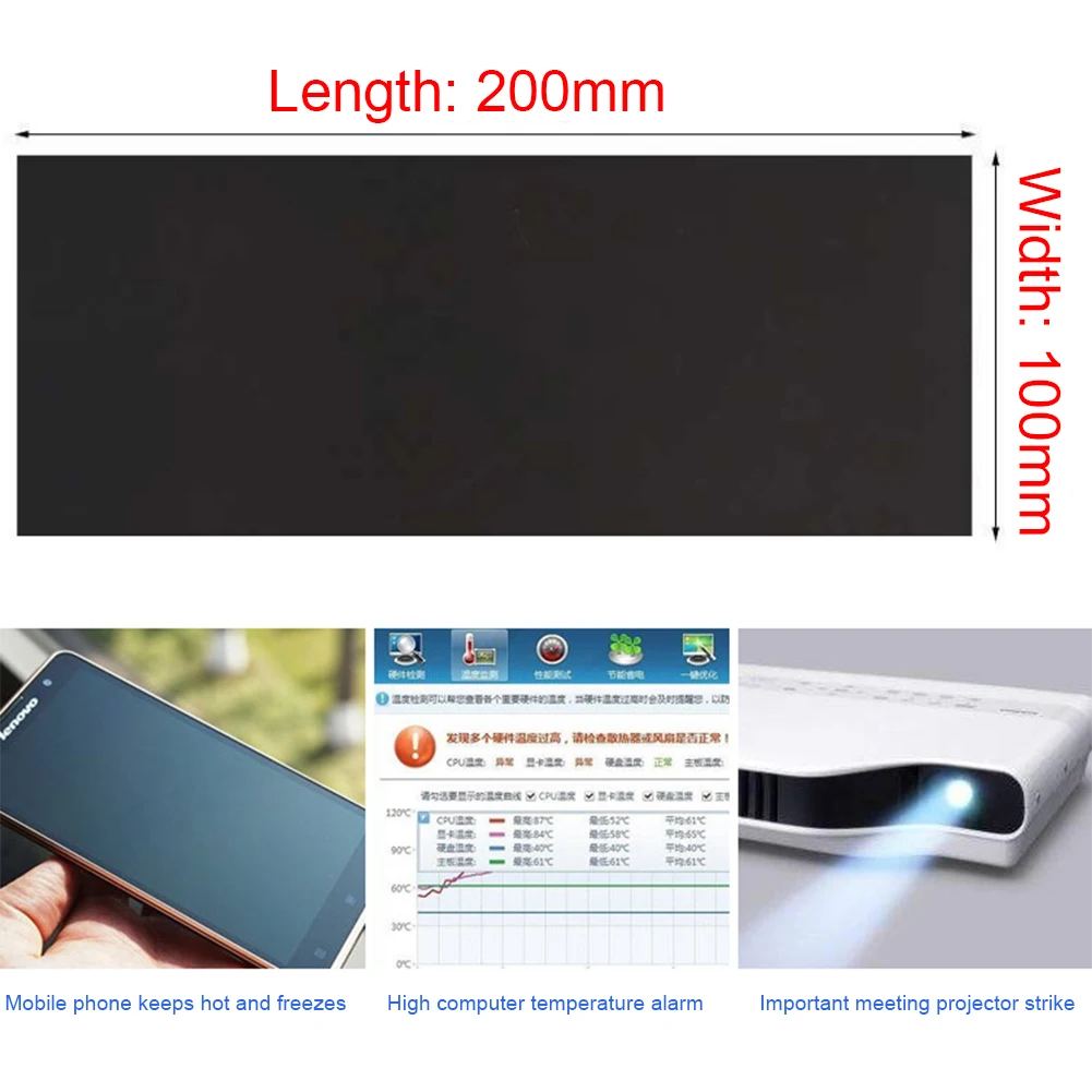 

100x200x0.07mm Sticker Heatsink GPU CPU For Computer High Thermal Conductivity Flexible Graphite Sheet Accessories Film