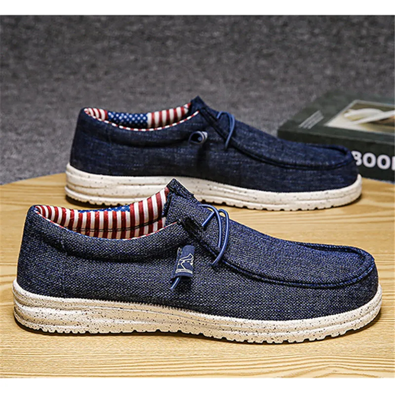 

Trend Linen Men's Canvas Shoes Fashion Deck Outdoor Leisure Dad Shoes Flat Beach Large Size 48 Loafers Sports Boat Shoes Direct