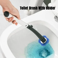 disposable head change cleaning brush household toilet decontamination brush simple clip type nordic throwable toilet brush