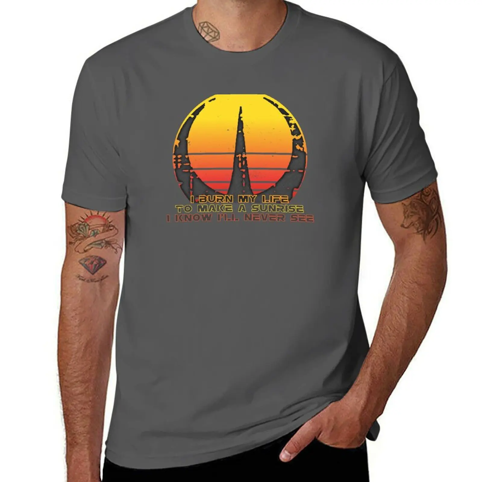 Футболка Andor Sunrise мешковатые рубашки хлопковые мужские футболки мужская футболка