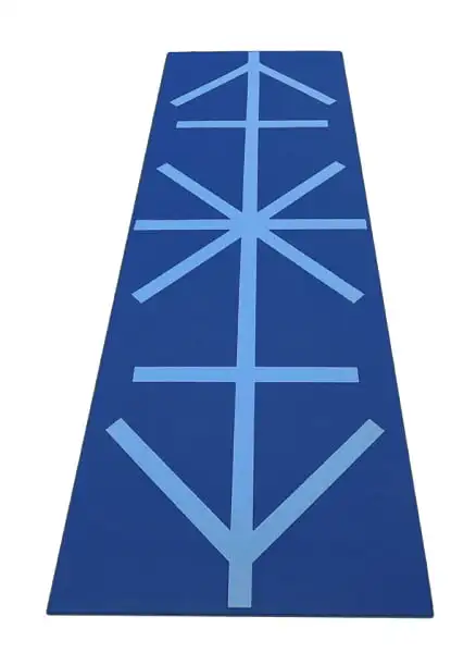 

Premium Printed 1/4 Inch Alignment Yoga Mat - Blue