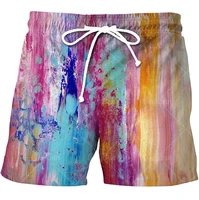 mens summer sports shorts leopard print beach shorts quick drying gym basketball swimming vacation