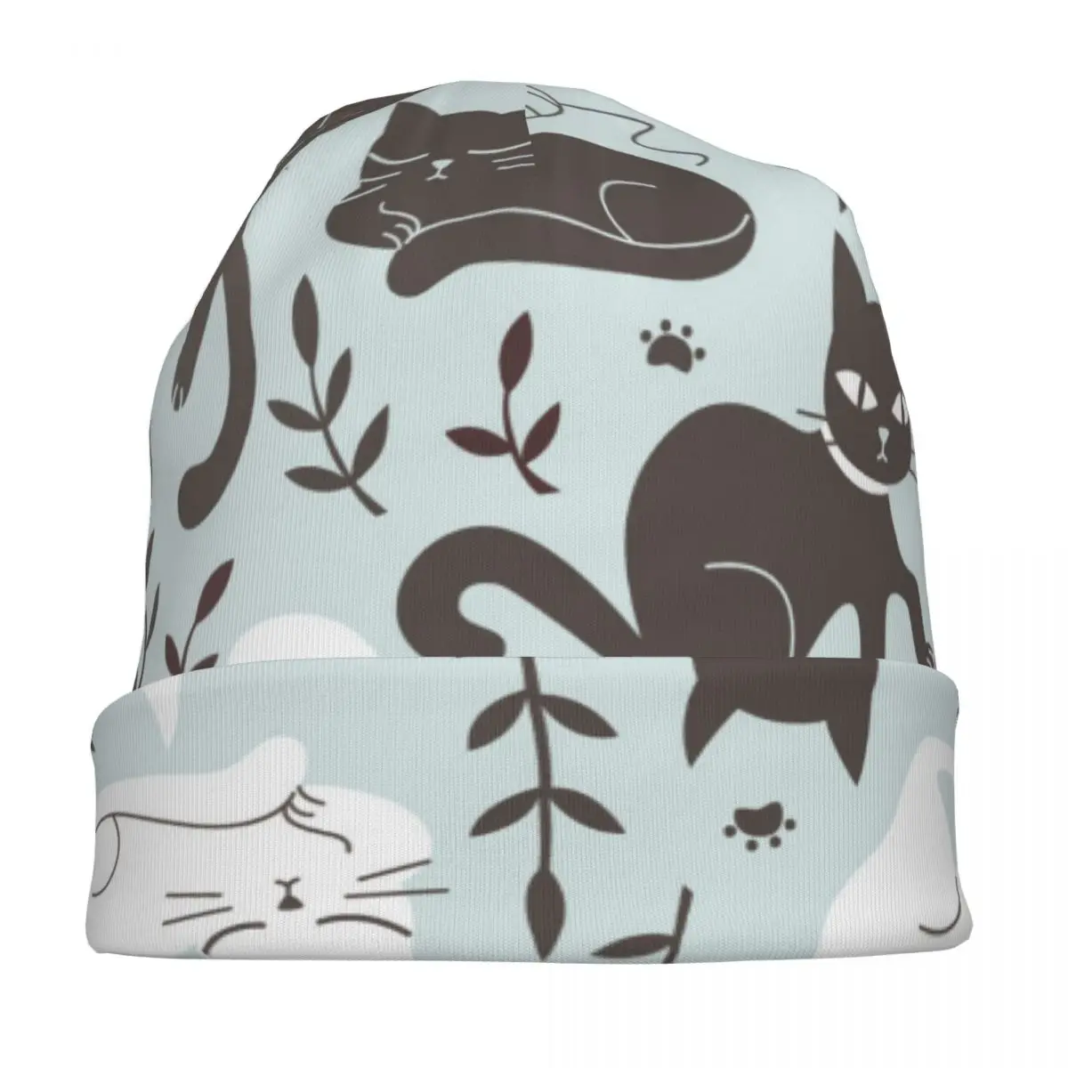 

Men's Beanies for Women Outdoor Bonnet Hats Unisex Knitted Cats In Doodle Hat Hip Hop Cap