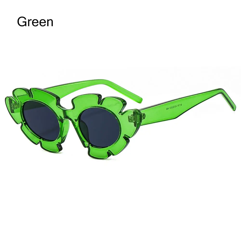 Солнцезащитные очки «кошачий глаз» в стиле ретро, модные солнцезащитные очки в форме цветка, пляжные очки, уличные модные цветные очки