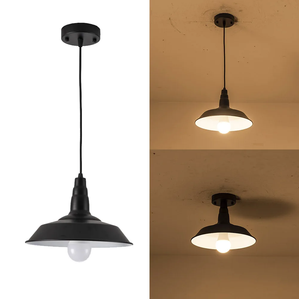 

Retro loft industrial iron hanging lights E27 110V 220V LED black pendant lamps for kitchen living room bedroom aisle restaurant