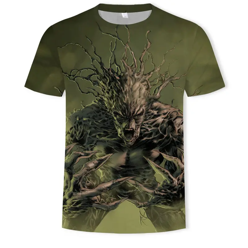 

2022 Summer T-shirt Groot Movie Character 3d Printing T-shirt Casual Top Tee Loose Breathable Short Sleeve 6xl