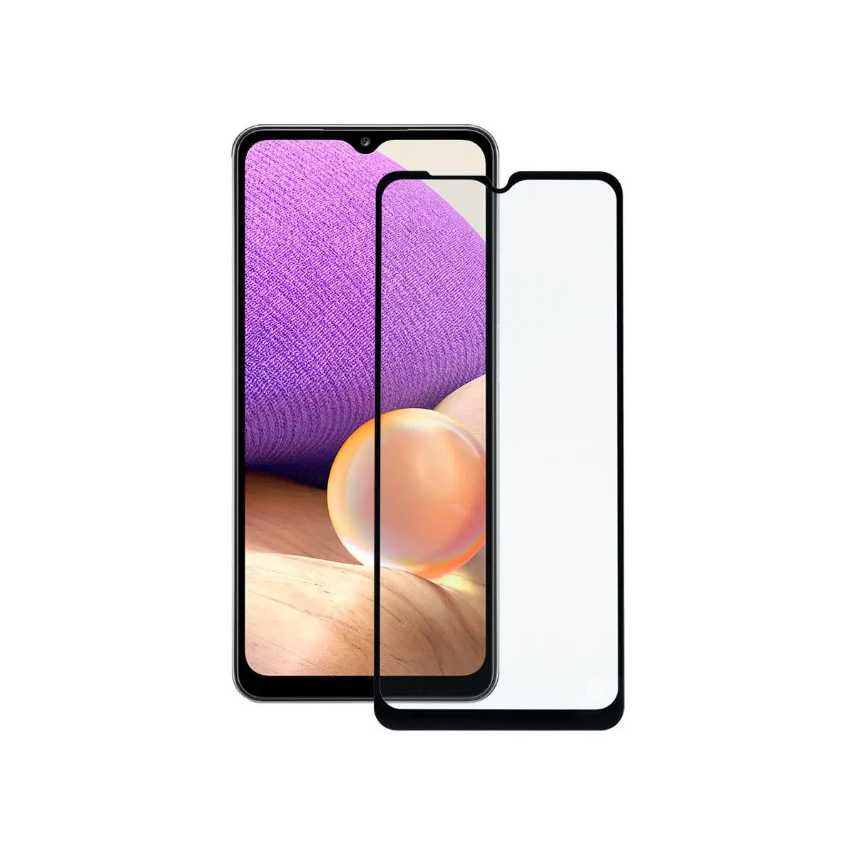 3D full screen Protector for Samsung Galaxy A02s A12 A32 A42 A52 A72 5G. Black tempered glass for movil.