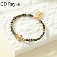 bohemia crystal 2022 beaded bracelets for women couples bead gold pendant bangles clear rope girl punk jewelry accessories bulk
