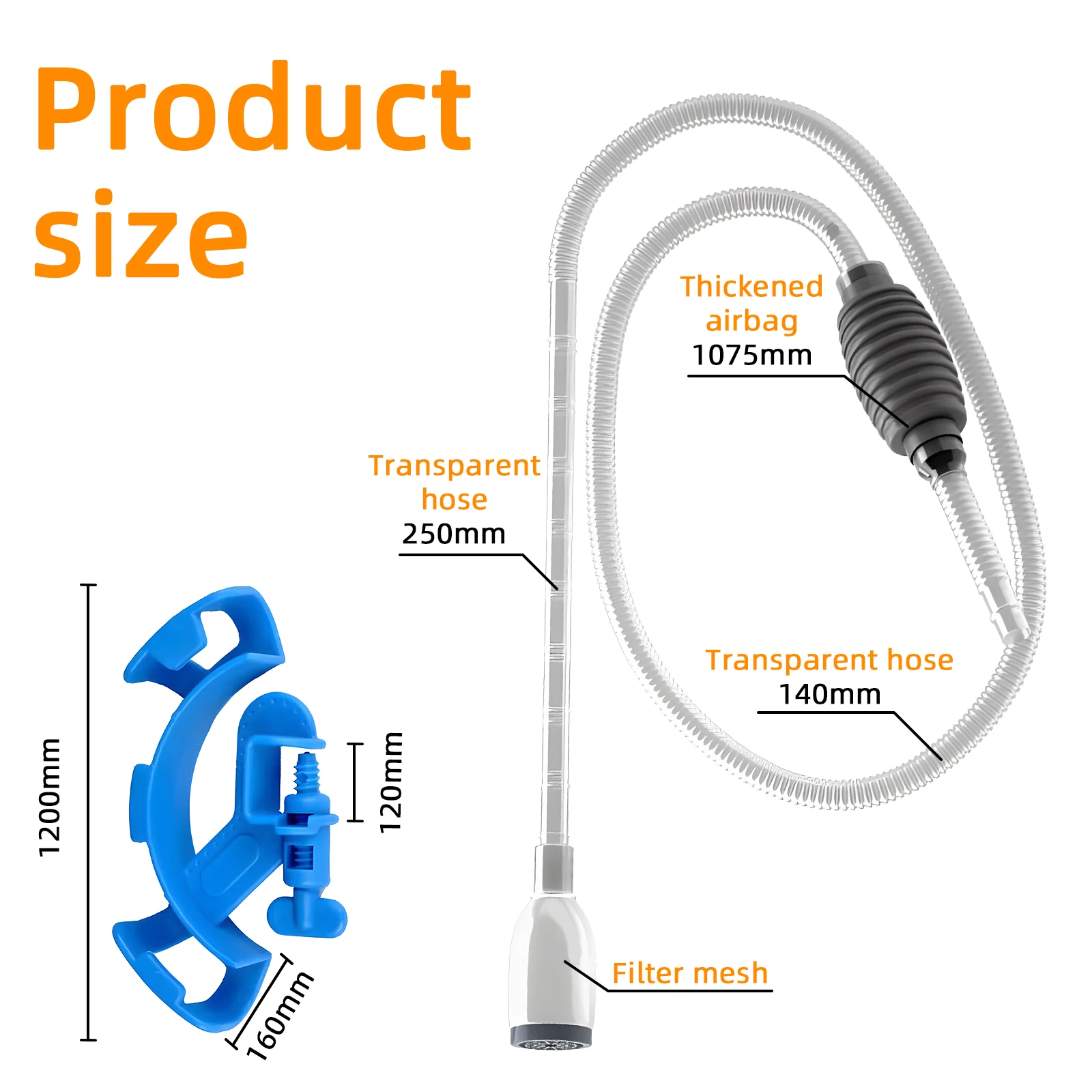 Wolinpet аквариумный Сифон Пылесос для очистки аквариума гравия и песка