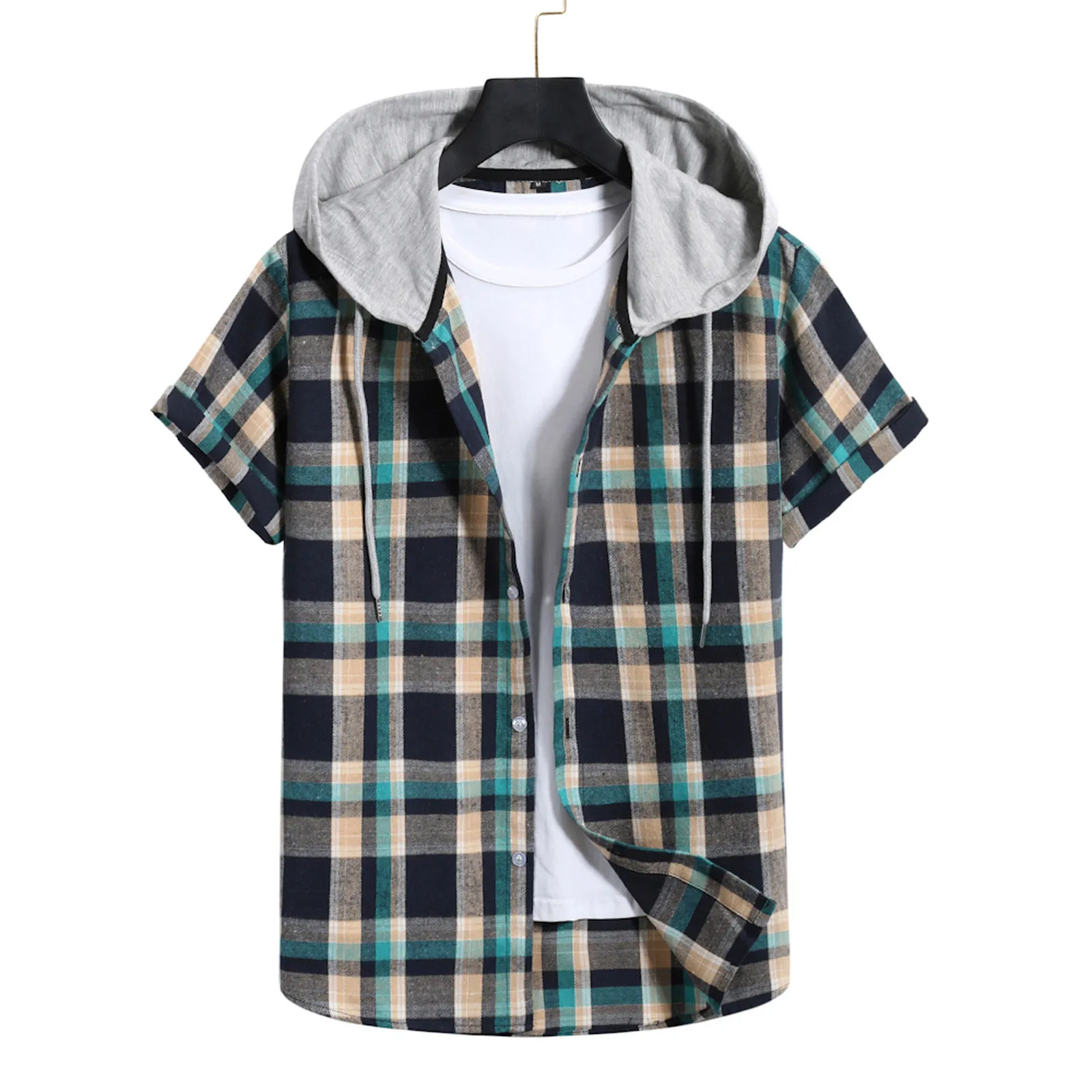 

T-Shirt For MenButtons Men's Shirt Slim Crotch Button Bodysuit