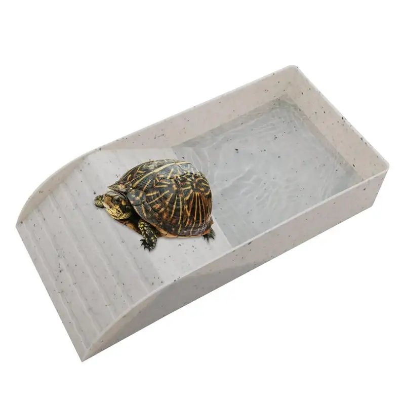 

Turtle Water Bowl Reptile Feeding Bowl Turtle Water Dish Pet Turtle Habitat Amphibians Habitat For Turtles Lizards