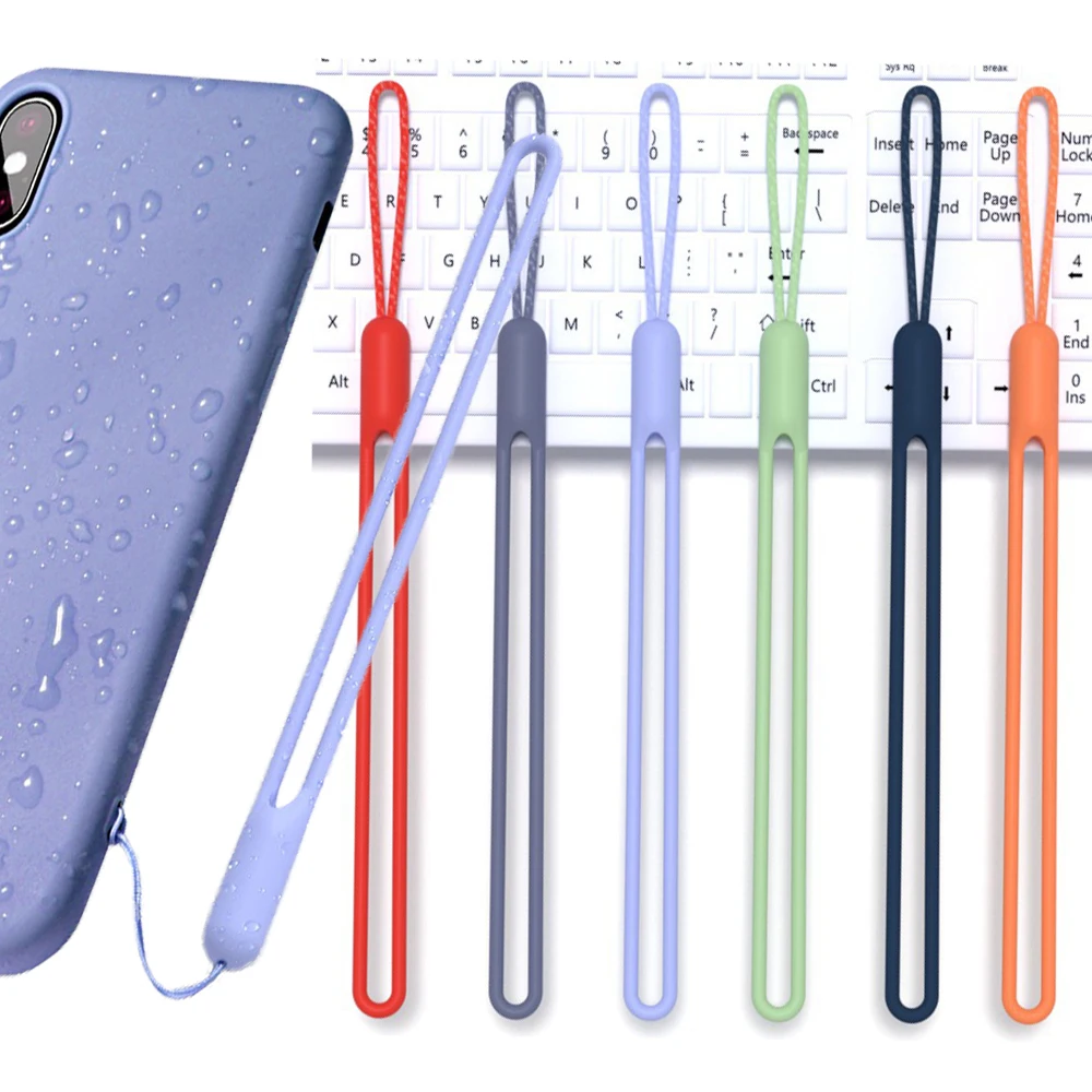 

DL Mobile Phone Lanyard Wrist Straps Hand Lanyard Silicone Charms for Cellphone Camera Keys Cord Chain Cute Lanyard Hanging Rope