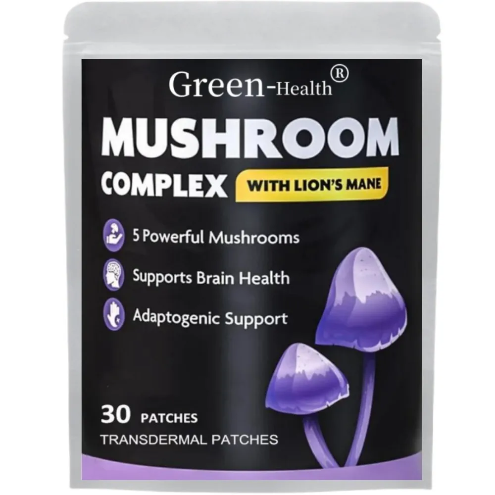 30 патчей 5 в 1 полукомплексные промывочные патчи Lion's Mane Chaga Maitake Shiitake Reishi Focus и