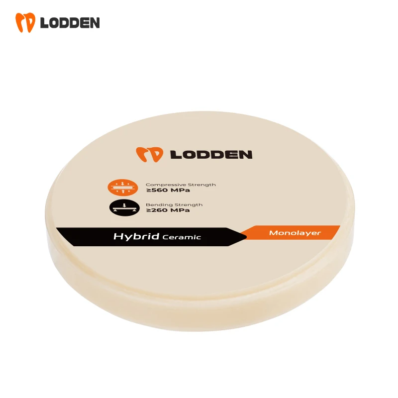 Стоматологический гибридный керамический диск Lodden для системы CAD/CAM 98 мм