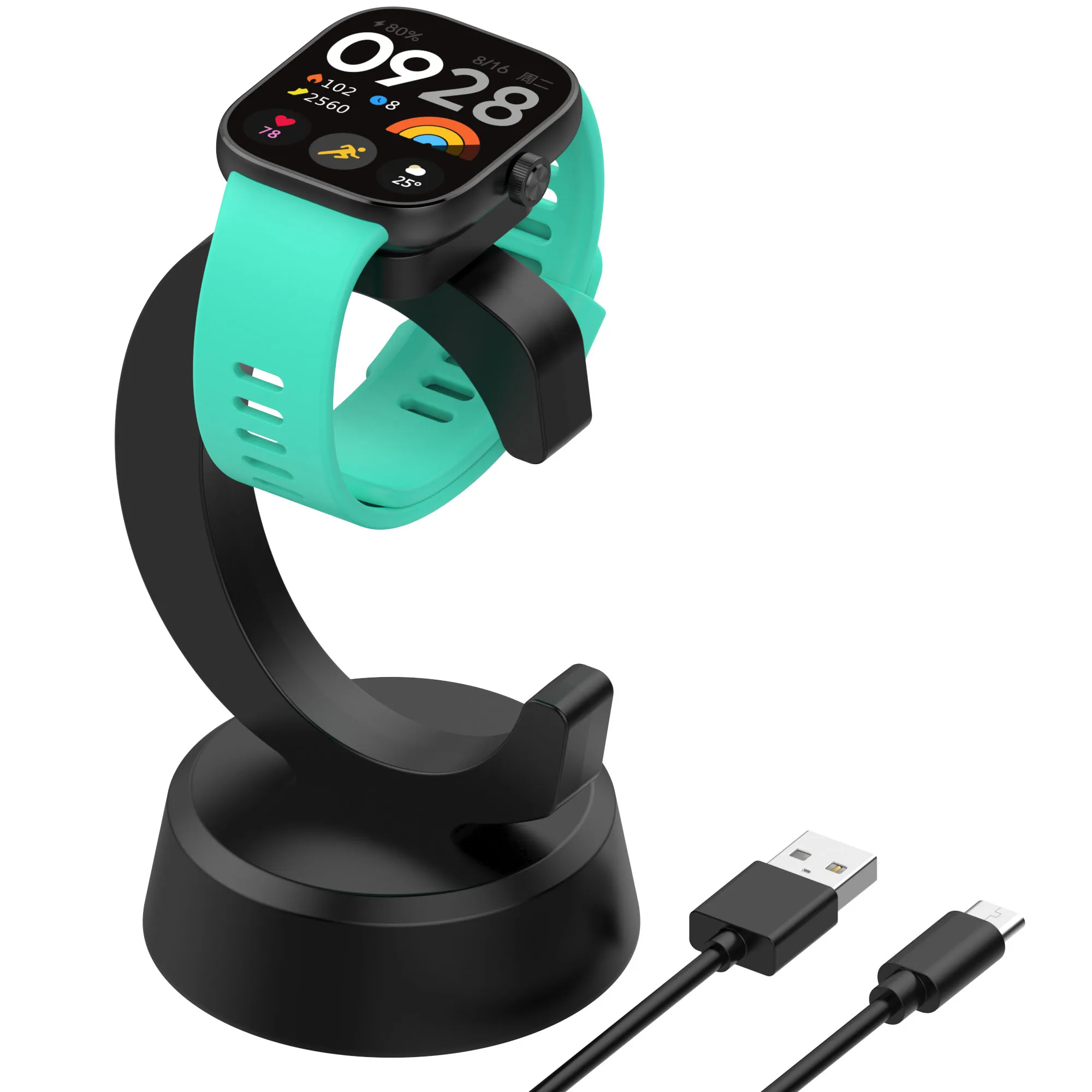 Док-станция для Redmi Watch 4/Watch 3/5 Lite подставка зарядки Xiaomi Smart Band 9/Mi 8 магнитный шнур